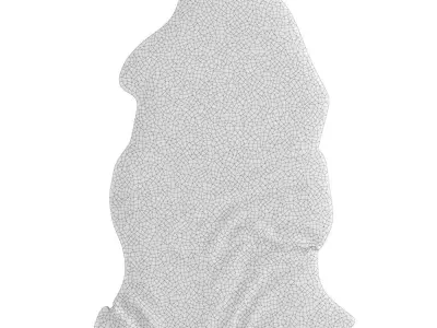 Animal skin rug 03 3D model