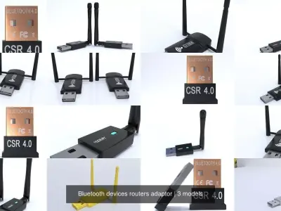 Bluetooth devices routers adaptor 3D Model Pack