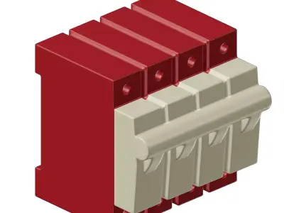 Electrical Modular MCB Toy 3D model