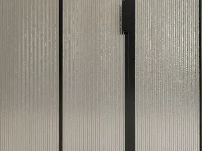 Glass partition door 103 Low-poly 3D model