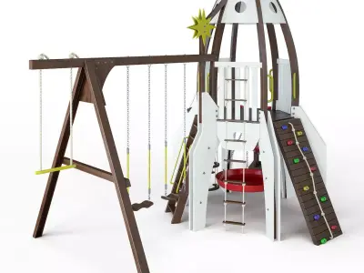 Children slide Rocket 3D model