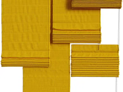 Set of Roman blinds 3 3D model