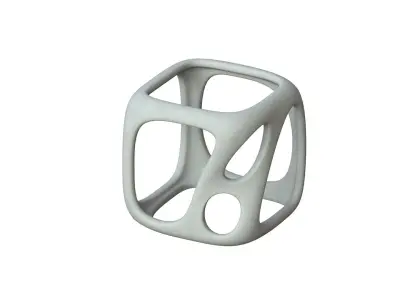 SciFi Cube Object No 16462 Low Poly Shape Texture