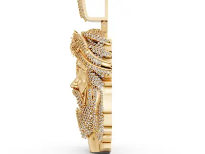 Jesus Pendant  3D print model 3D print model