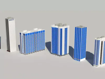 Buildings group of 3D model