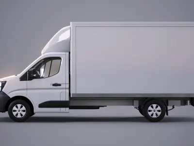  Renault Master 2025 Lift Gate Box Truck 3D Model 
