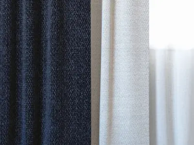 Curtains 109 Curtains with Tulle Backhausen REBBIO 3D model
