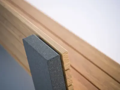 Bench with wooden panels 3D model