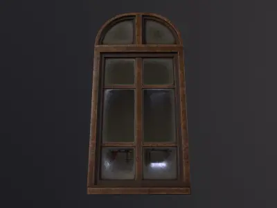 Old Window 3D Model Low-poly 3D model