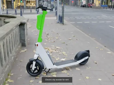 Bicycles and scooters for city rental pack