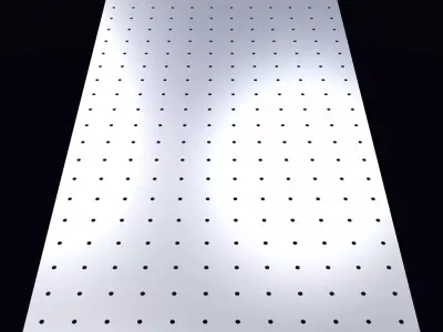 Perforated panel in straight pattern 3D Model Pack