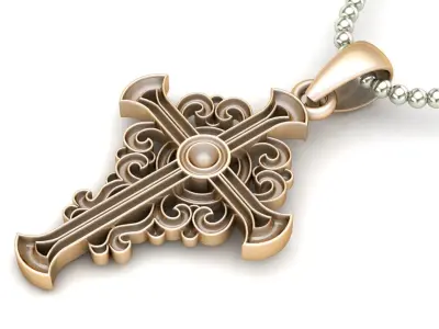 Light Gold Cross New Design  CP 27 3D print model