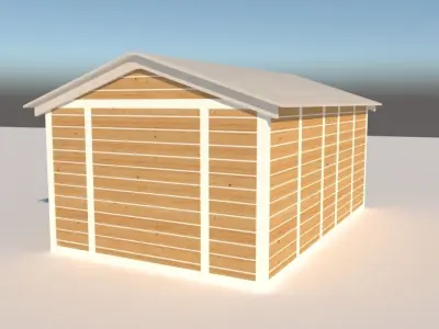 Garden Shed Free low-poly 3D model