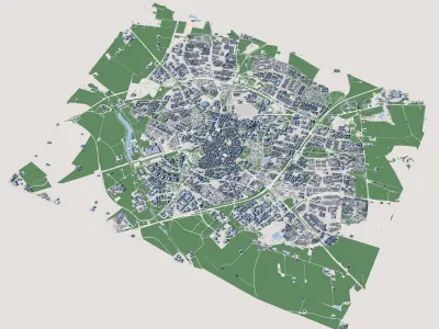 Lund City Sweden 3D model