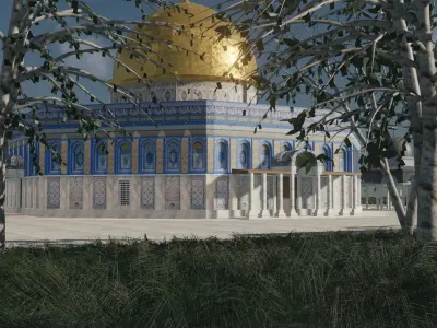 JERUSALEM THE DOME OF THE ROCK AND ITS SURROUNDINGS 3D model