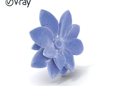 Crystal Flower Gem Model Pack Low-poly 3D model