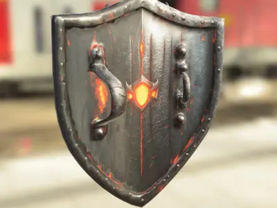 Infernal Dragon Shield  3D model