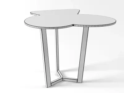 Doppler side table with two legs 3D model