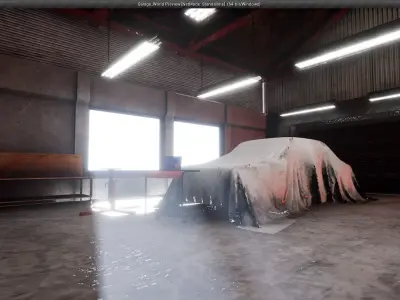 Garage World Low-poly 3D model