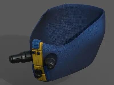 Gas mask respirator scifi futuristic 3d  Low-poly 3D model