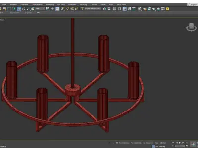 BOLTON CHANDELIER Low-poly 3D model