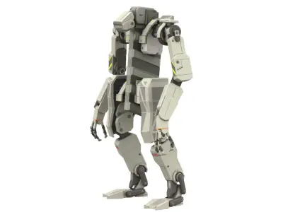 WarBot Rigged Low-poly 3D model