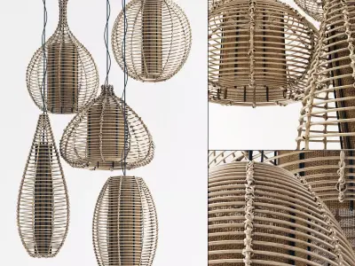 Lamp light form rotang thick n1 3D model