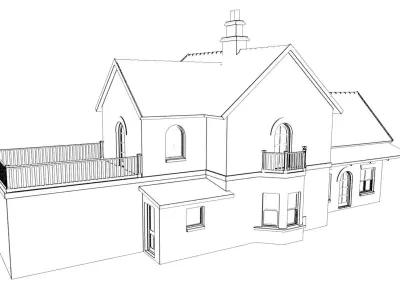 Railway station 2 3D model