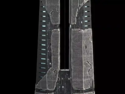 Portal Gate Sci Fi Low-poly 3D model