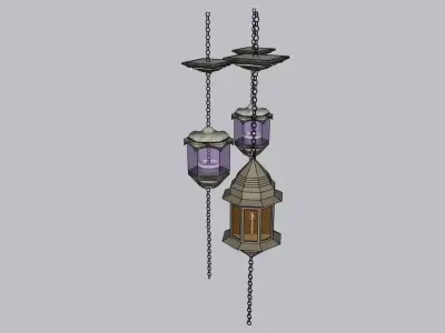 Hanging Lantern Light - 3D Model 3D model