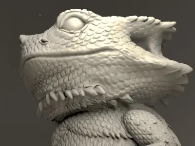 lizard kaiju 3D print model