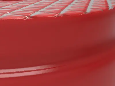 Plastic Stool Low-poly 3D model