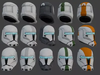 Imperial Commando Helmet  Low-poly 3D model