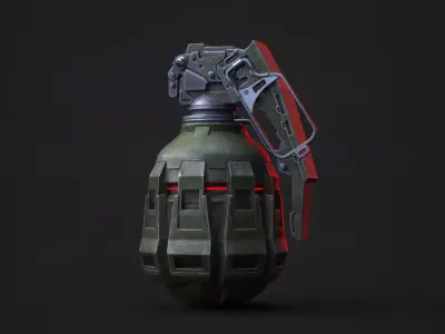 Sci-Fi grenade Transformers Decepticon Low-poly 3D model