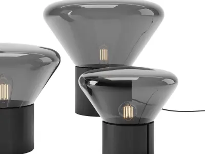 Muffins Black Oak Lamp by Brokis 3D model