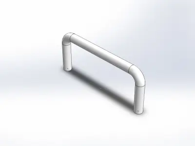 Simple Cabinet Door Pull Handle 3D model