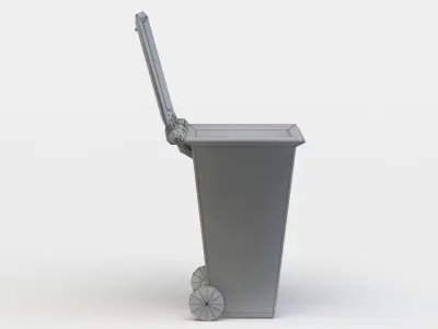 Garbage container Low-poly 3D model 9