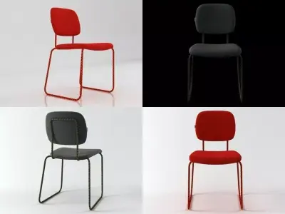 Vica four different chairs 3D model