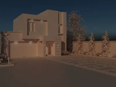 Modern Facade Archi 3D Model 3D model