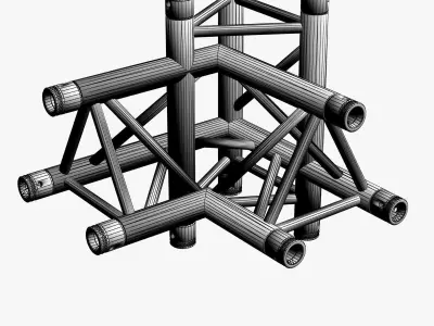 Triangular Truss Corner Junction 102 3D model