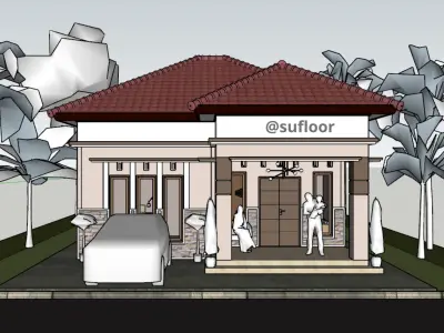 House 10x20m code 400 - Sketchup 3D model