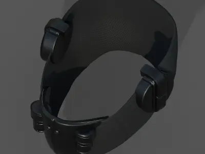 Gas mask helmet protection scifi futuristic 3d model  Low-poly 3D model