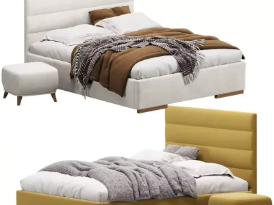 Bed Lawson 160 Velvet Gray  3D model