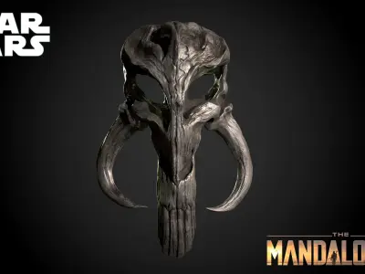 Mythosaur Skull Pendant - Mandalorian Symbol Ready for 3d print 3D print model