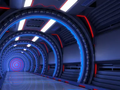 Sci Fi Corridor 3D model 103