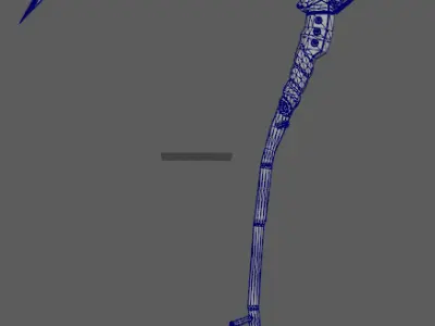 Superfuntimes Fantasy  Jade Python Scythe Low-poly 3D model