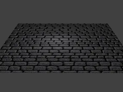 Stone pavement low poly Low-poly 3D model