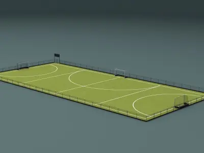 Field Hockey Training Pitch 3D model