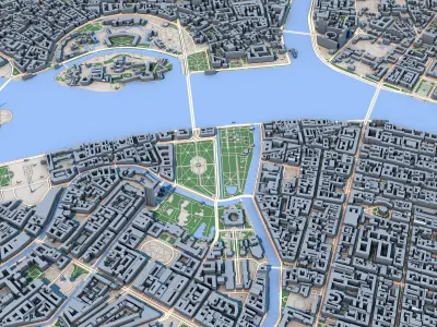 St Petersburg City Russia 3D model