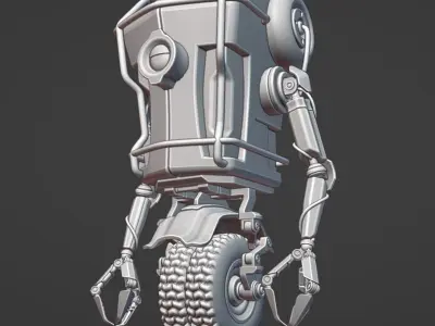 WheelRobot Low-poly 3D model